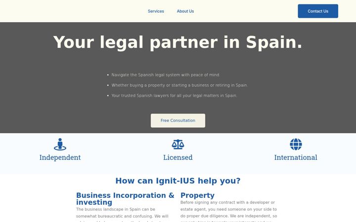 Screenshot of ignitiuslaw.com