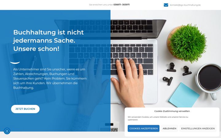 Screenshot of igo-buchhaltung.de