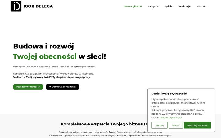 Screenshot of igordelega.pl