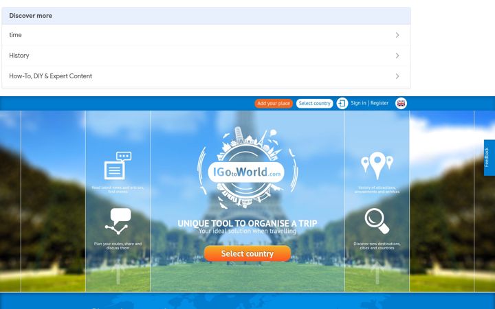 Screenshot of igotoworld.com