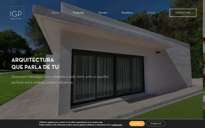 Screenshot of igparquitectes.com