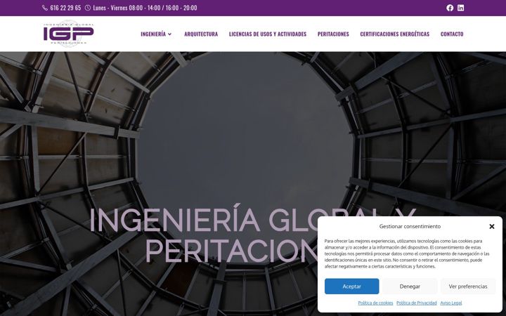 Screenshot of igpingenieria.com