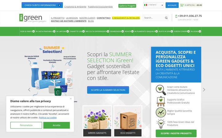 Screenshot of igreengadgets.it