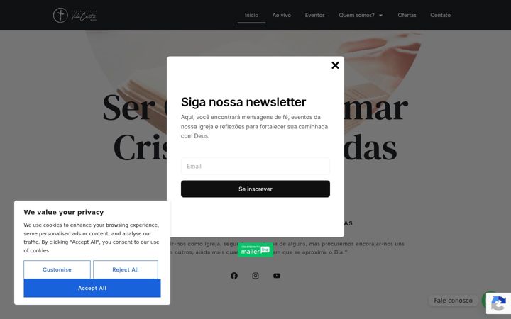 Screenshot of igrejacvc.be