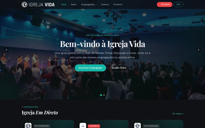 Screenshot of igrejavida.pt
