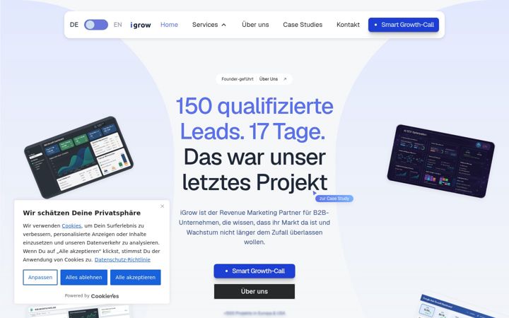 Screenshot of igrow.at