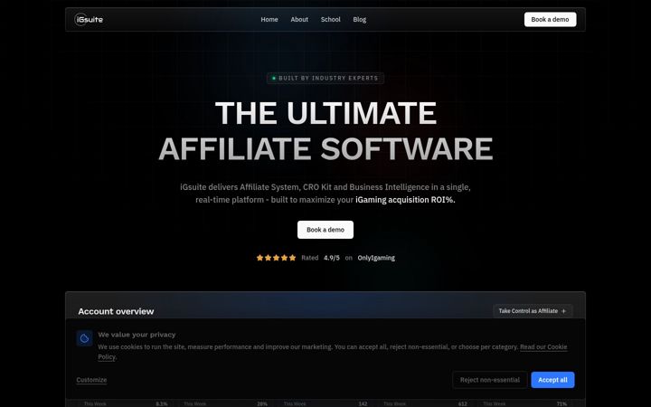 Captură de ecran a igsuite.com