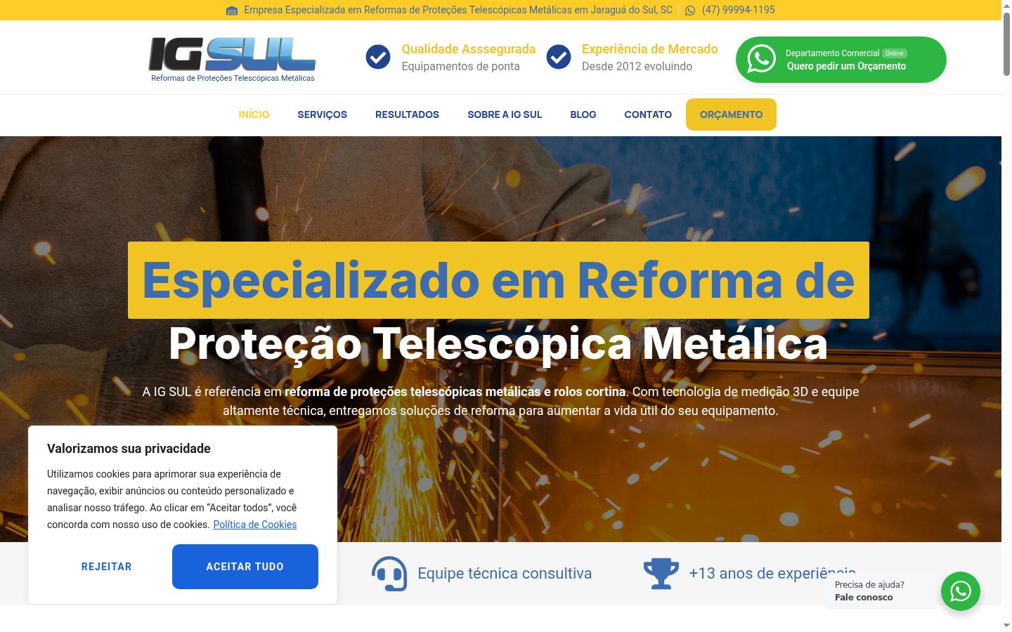 Screenshot del banner di consenso mostrato prima di qualsiasi interazione