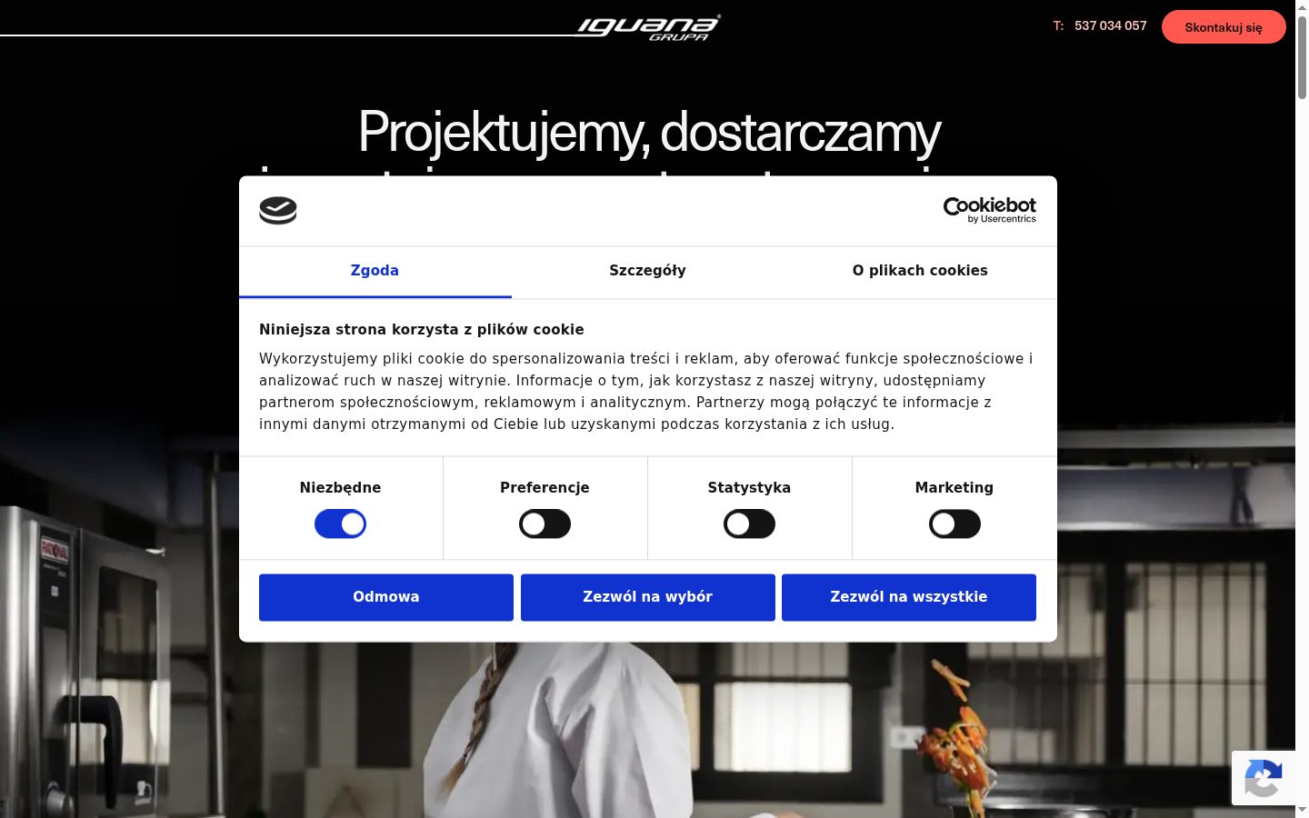 Screenshot van de toestemmingsbanner zoals getoond vóór enige interactie