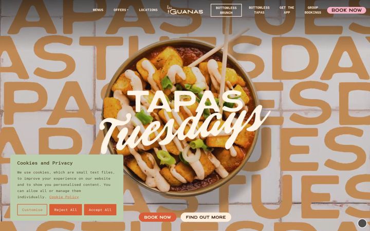 Screenshot of iguanas.co.uk