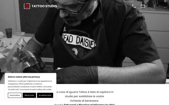 Screenshot of iguanatattoo.it