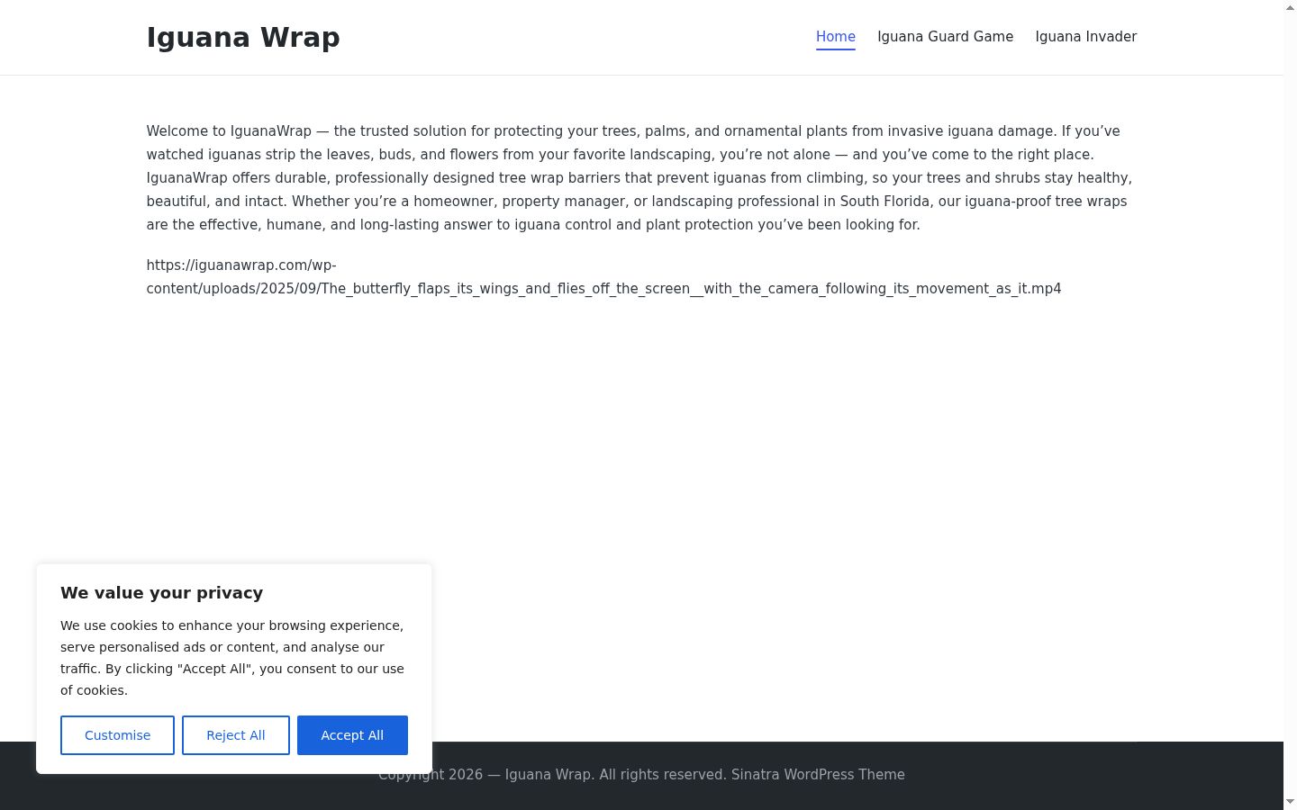 Screenshot of the consent banner shown before any interaction