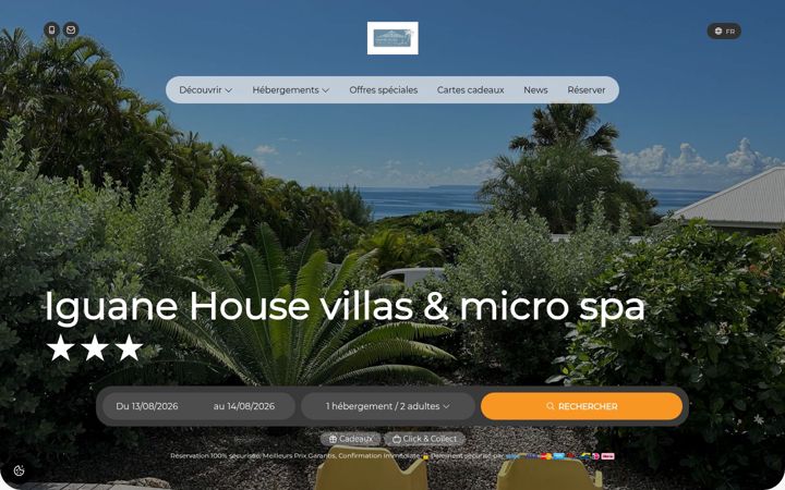 Screenshot of iguanehouse.com