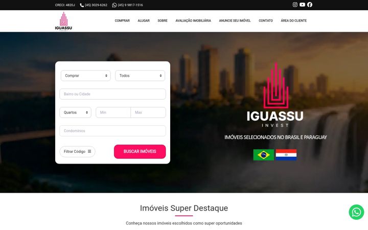Screenshot of iguassuinvest.com.br