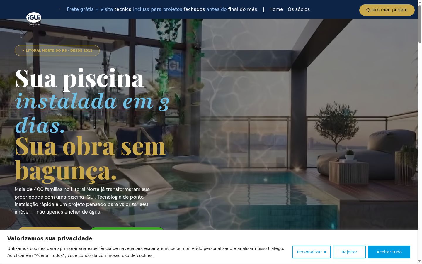 Screenshot of the consent banner shown before any interaction