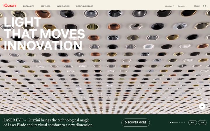 Screenshot of iguzzini.com