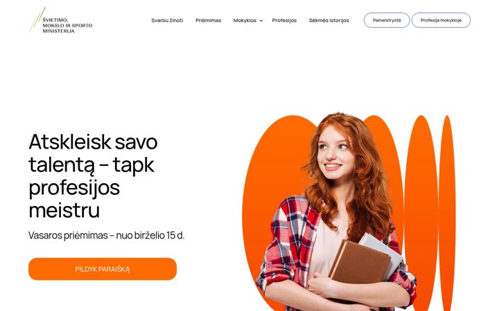 Posnetek zaslona igykprofesija.lt