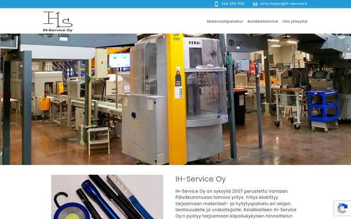 Screenshot of ih-service.fi