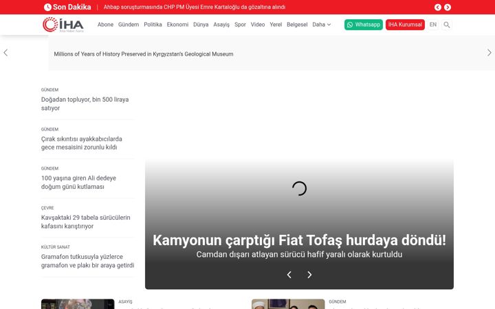 Screenshot ta' iha.com.tr