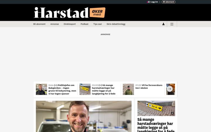 Screenshot of iharstad.no