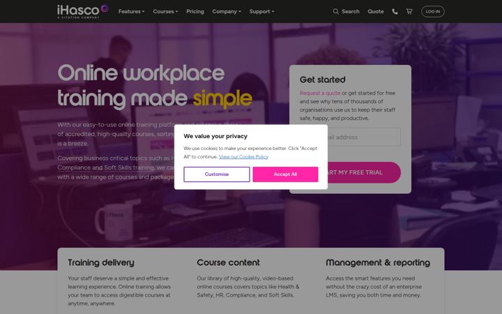 Screenshot of ihasco.co.uk