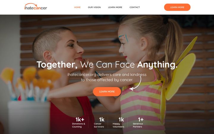 Screenshot of ihatecancer.org