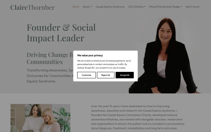 Screenshot of ihavecaudaequina.com