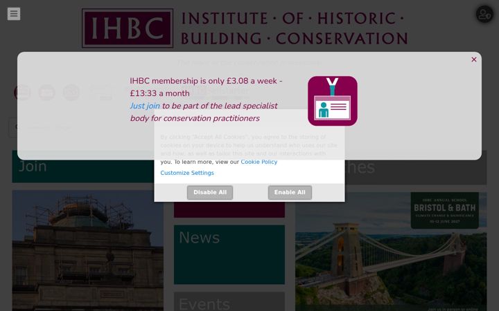 Screenshot of ihbc.org.uk
