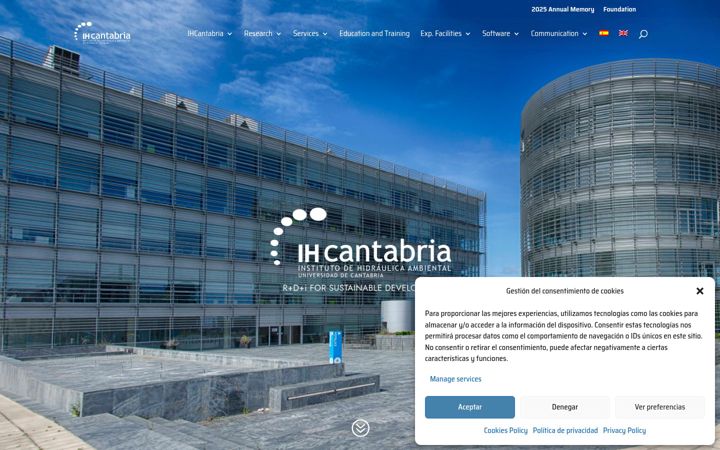 Snímek obrazovky ihcantabria.com