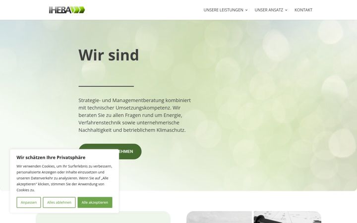 Screenshot of iheba.de