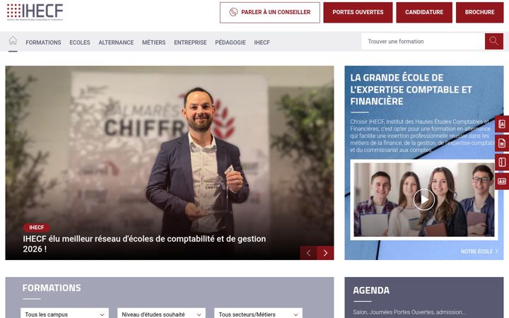 Screenshot of ihecf.fr