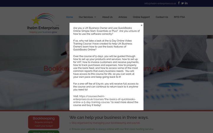 Screenshot of ihelm-enterprises.co.uk