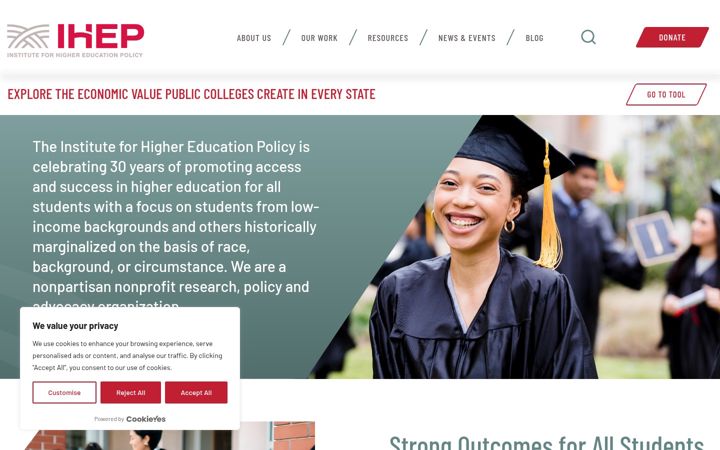 Screenshot of ihep.org