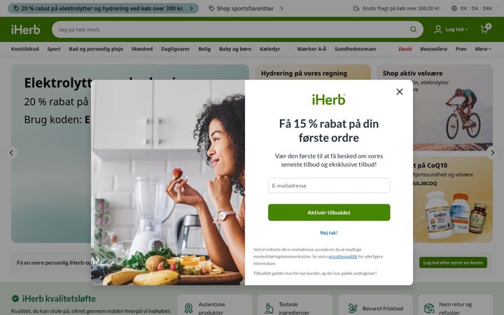 Skærmbillede af iherb.com