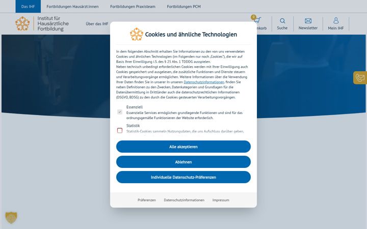 Screenshot of ihf-fobi.de