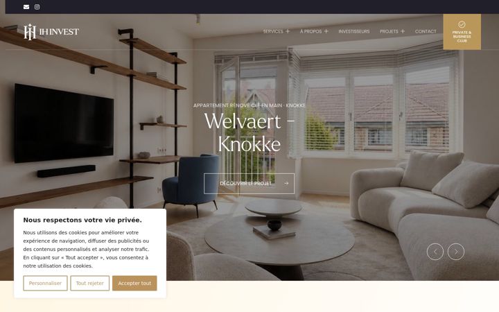 Screenshot of ihinvest.be