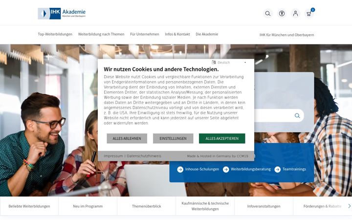 Screenshot of ihk-akademie-muenchen.de