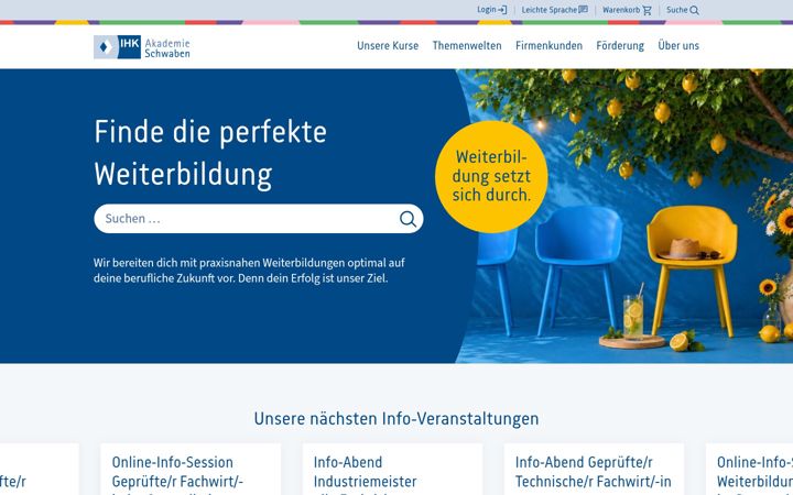Screenshot van ihk-akademie-schwaben.de
