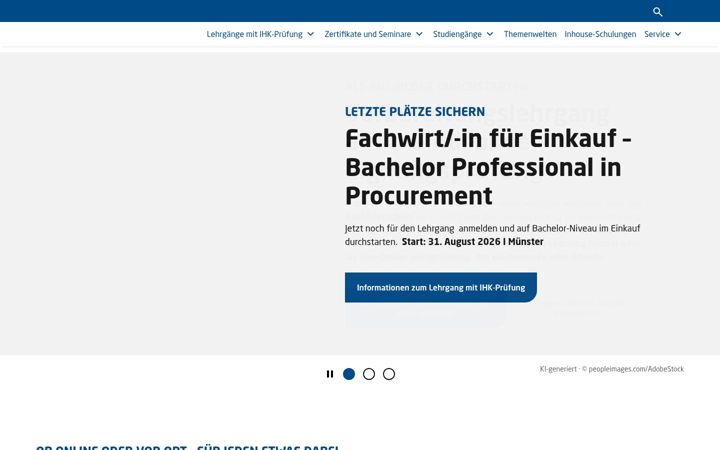Screenshot of ihk-bildung.de