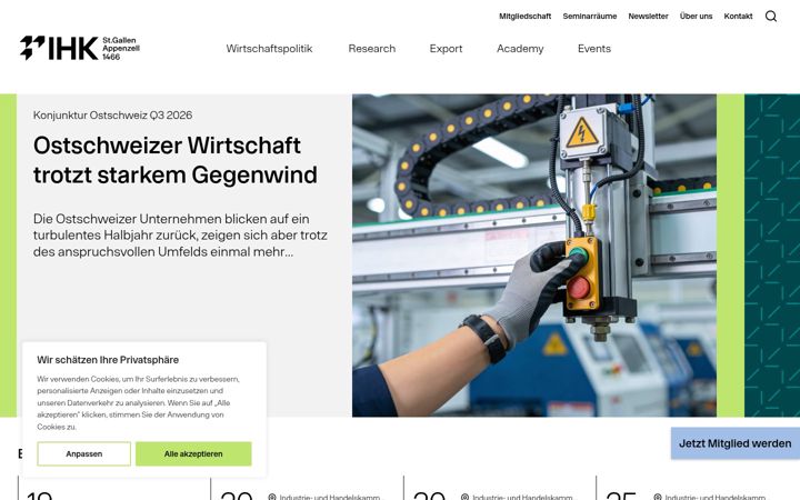 Screenshot of ihk.ch