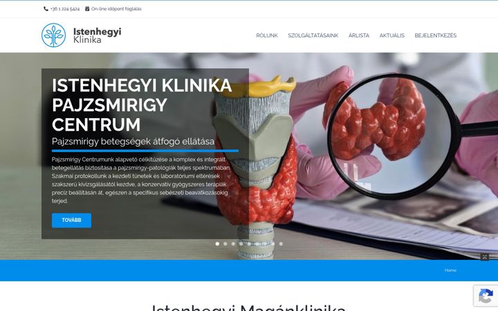 Screenshot of ihklinika.hu