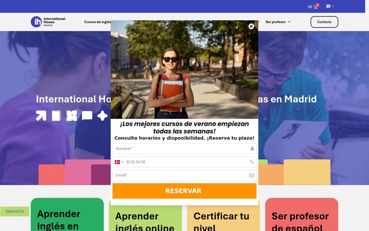 Screenshot of ihmadrid.com