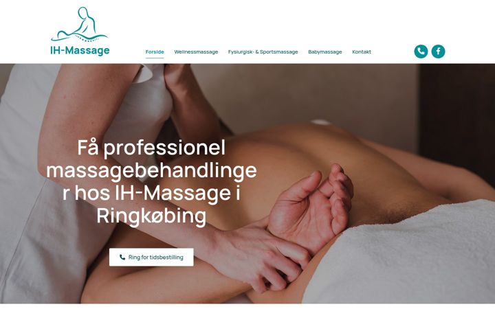 Screenshot of ihmassage.dk