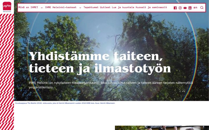 Snimka zaslona za ihmehelsinki.fi