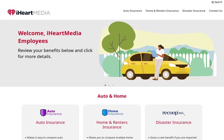 Екранна снимка на ihmvoluntarybenefits.com