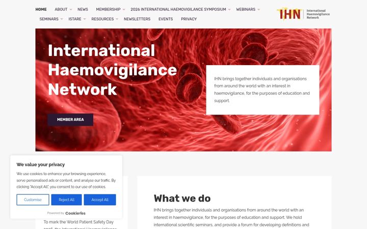 Screenshot of ihn-org.com
