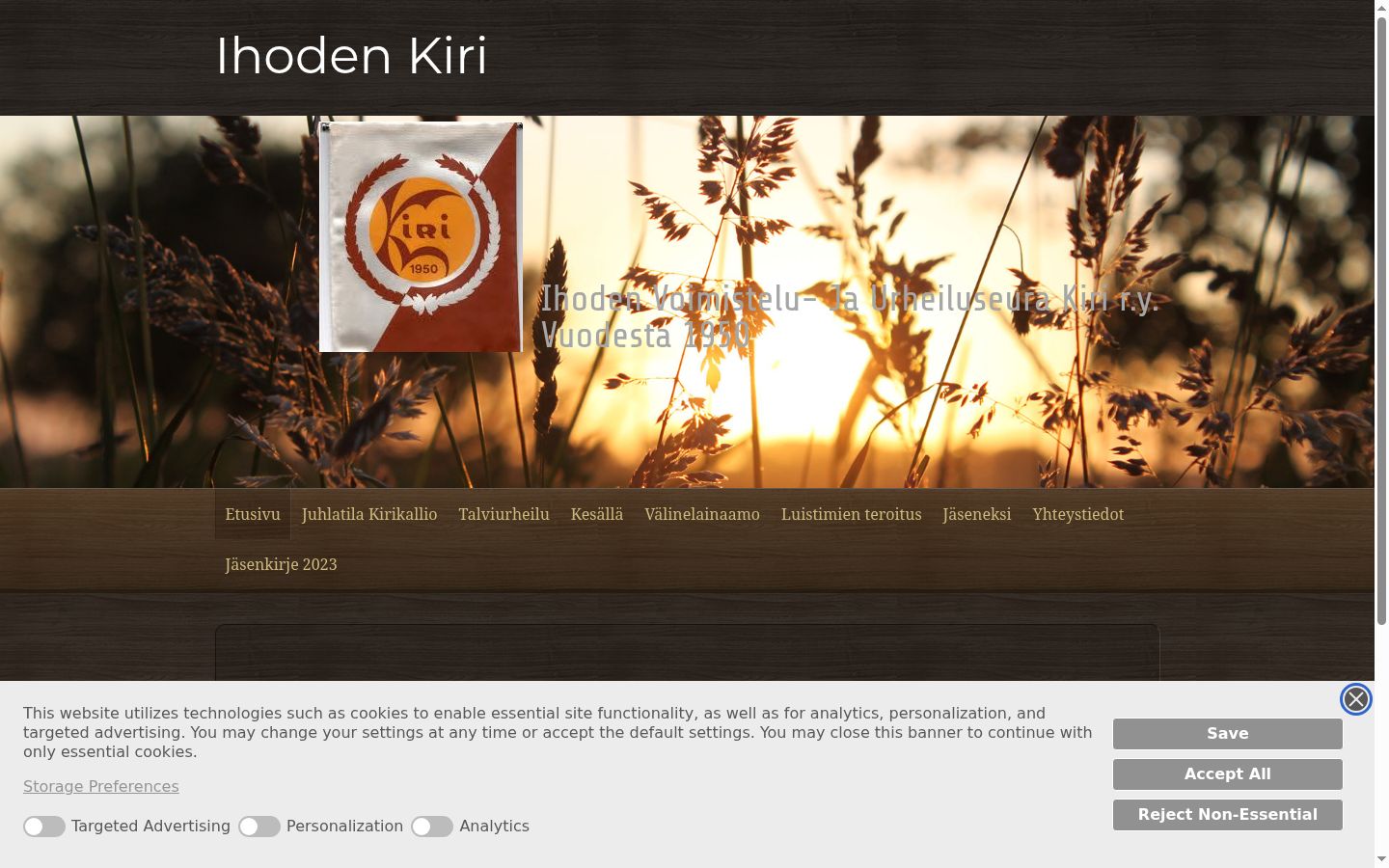 Screenshot des Einwilligungsbanners vor jeglicher Interaktion