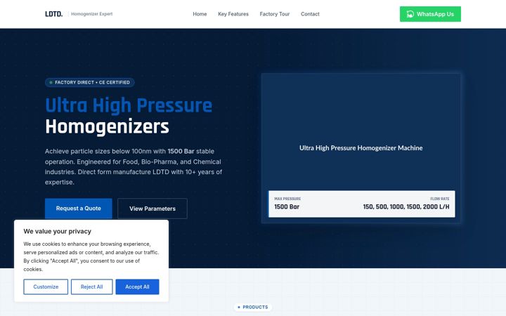 Екранна снимка на ihomogenizer.com