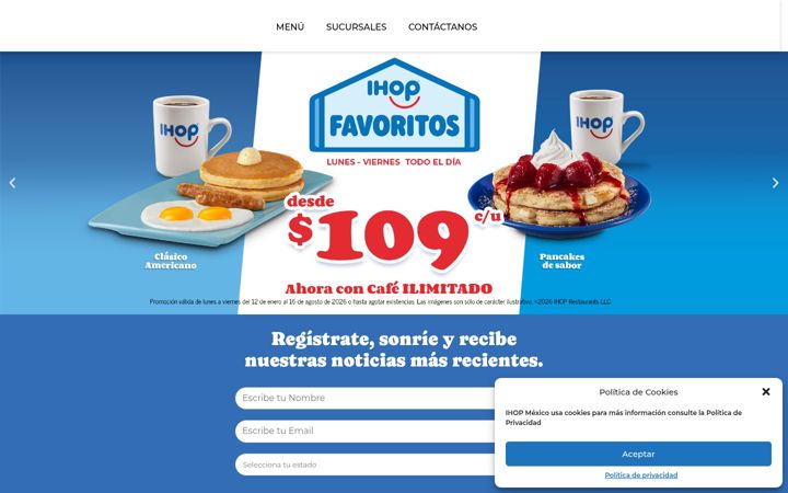 Екранна снимка на ihopmexico.com