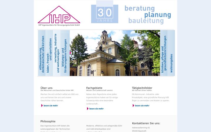 Screenshot of ihp-bayreuth.de